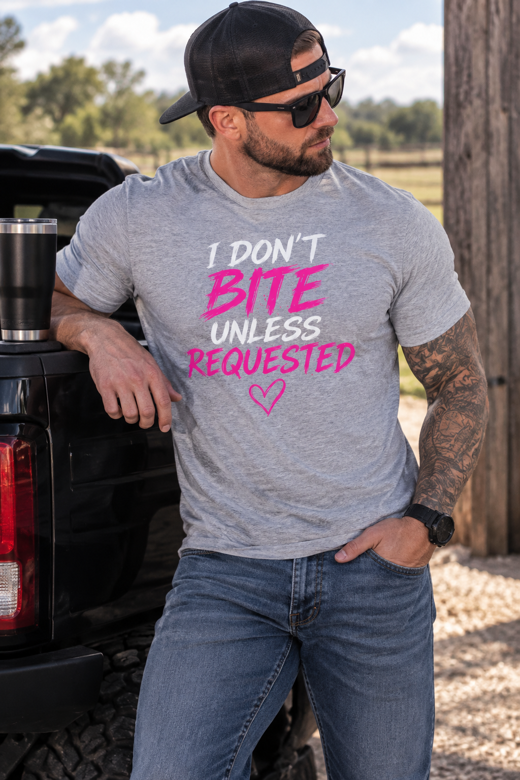 I Don't Bite Unless Requested Graphic Tee