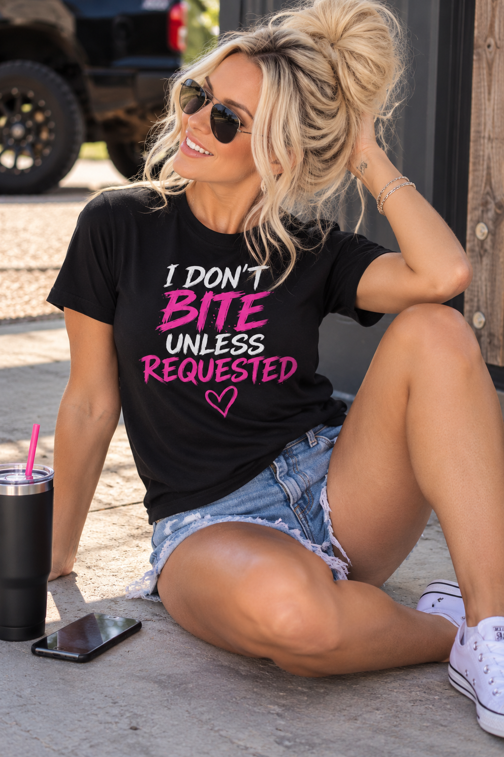 I Don't Bite Unless Requested Graphic Tee