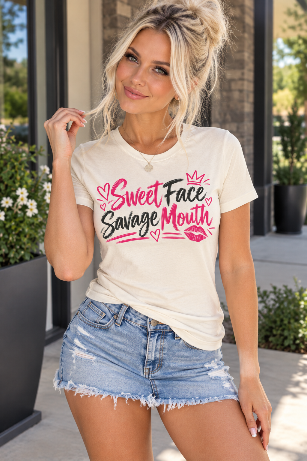 Sweet Face, Savage Mouth Graphic Tee